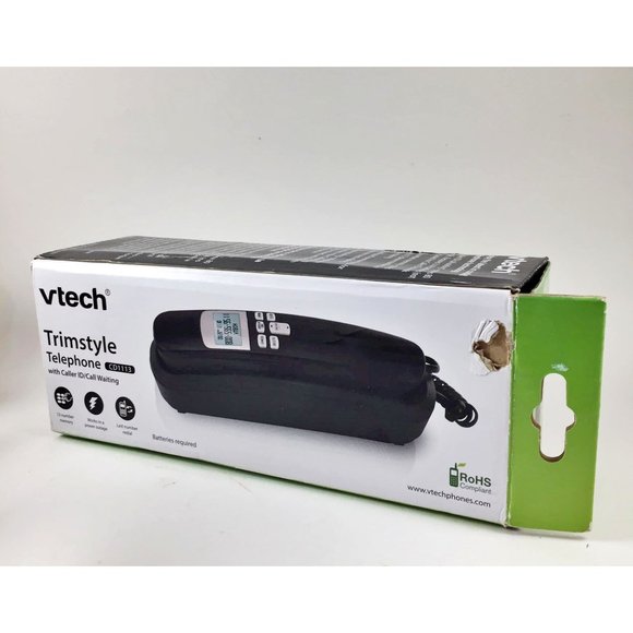 Vtech Trimstyle Telephone CD1113 with Caller ID/Call Waiting Black NIB Landline - Picture 3 of 4